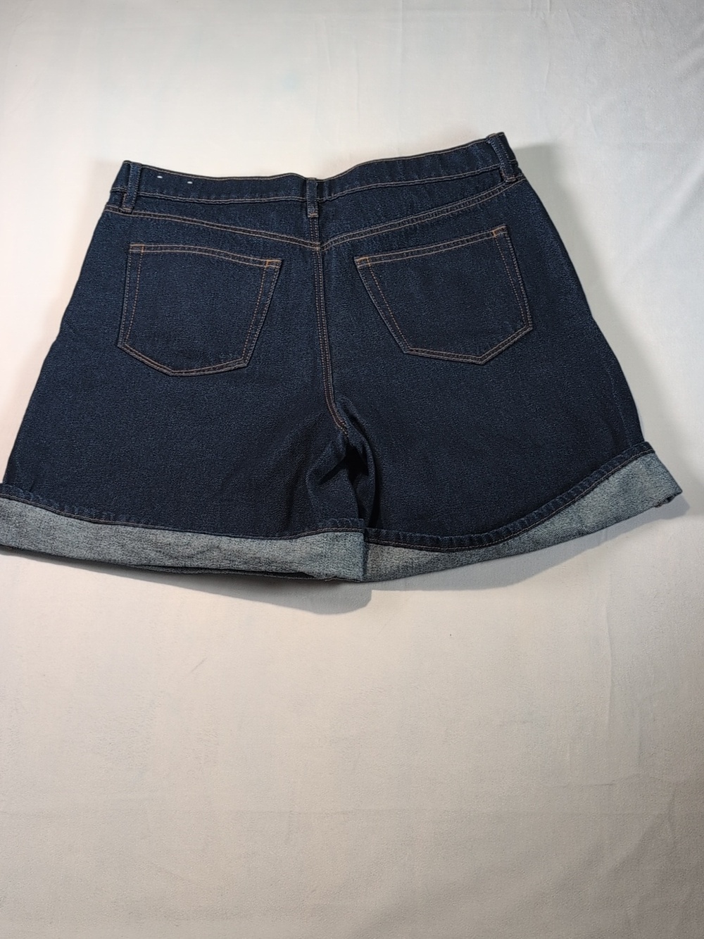 Loft Dark Wash Denim Jeans Shorts The Cuff Shorts Size 12/31 - Picture 9 of 9
